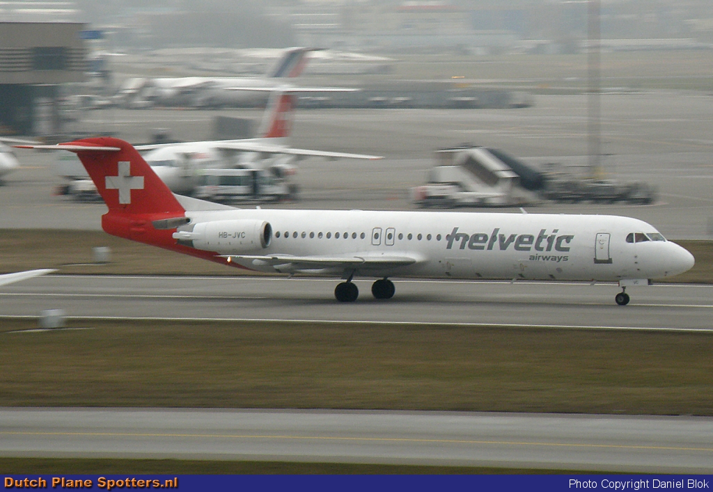 HB-JVC Fokker 100 Helvetic Airways by Daniel Blok