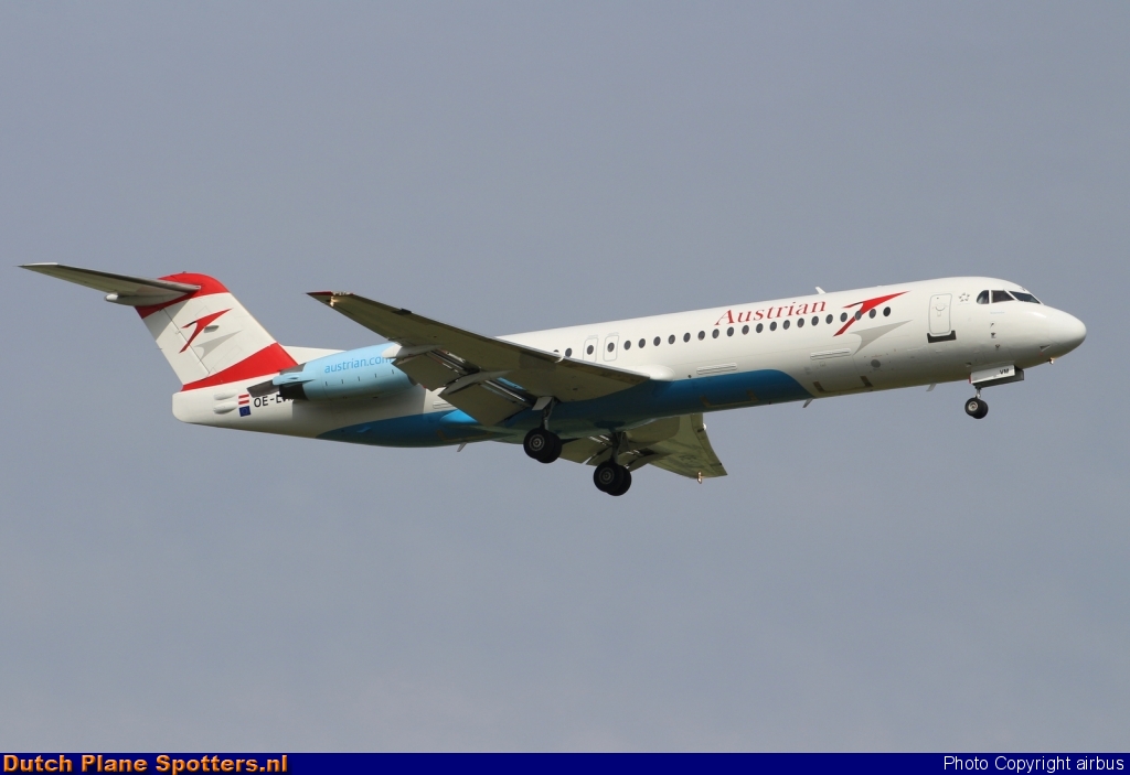 OE-LVM Fokker 100 Austrian Airlines by airbus