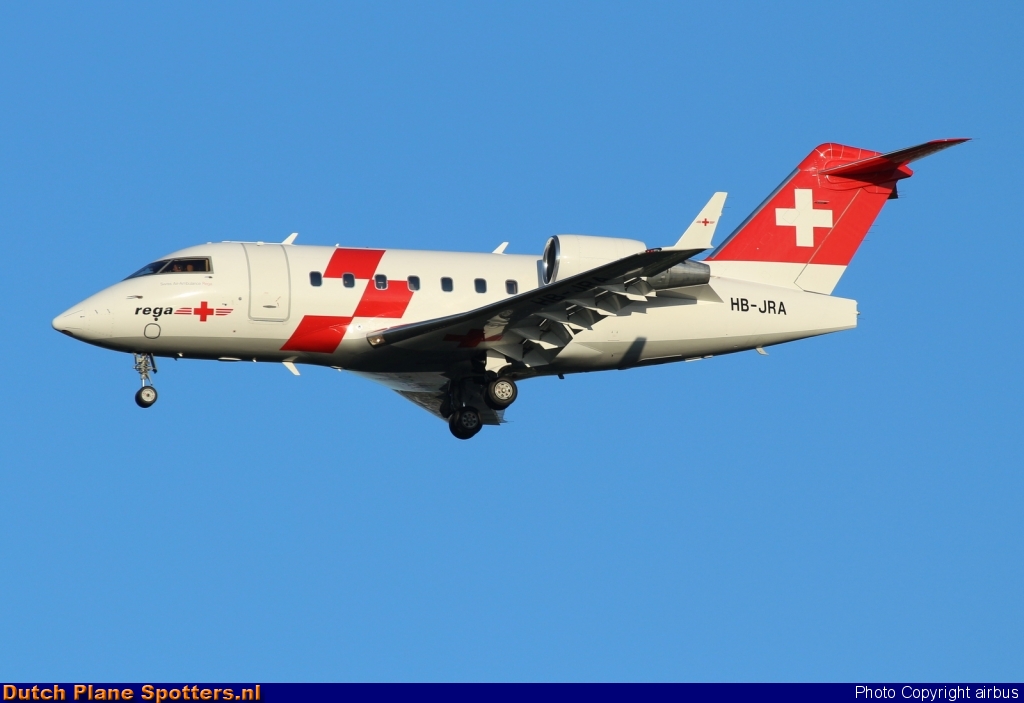 HB-JRA Bombardier Challenger 600 Rega Swiss Air Ambulance by airbus