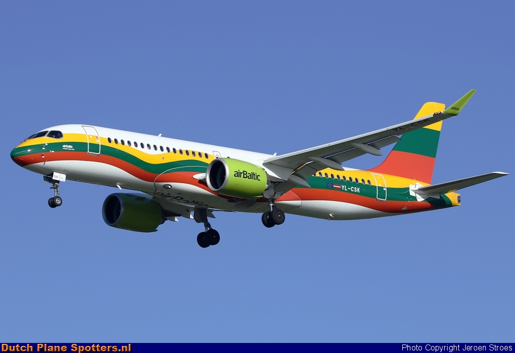YL-CSK Airbus A220-300 Air Baltic by Jeroen Stroes