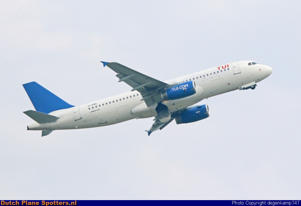 LY-OWL Airbus A320 Getjet Airlines (TUI Airlines Netherlands) by Herman Degenkamp