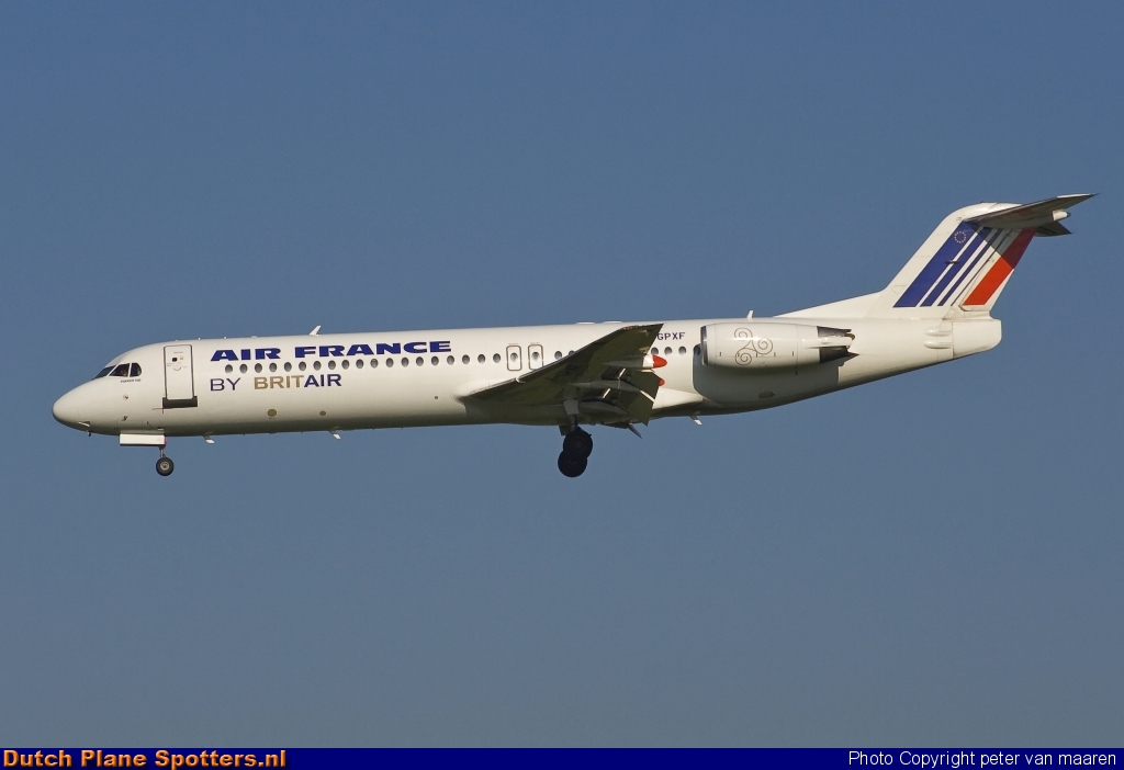 F-GPXF Fokker 100 Brit Air (Air France) by peter van maaren