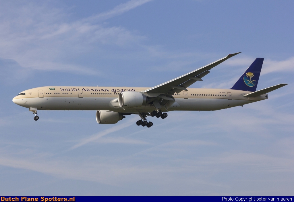 HZ-AK18 Boeing 777-300 Saudi Arabian Airlines by peter van maaren