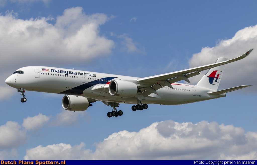 9M-MAE Airbus A350-900 Malaysia Airlines by peter van maaren