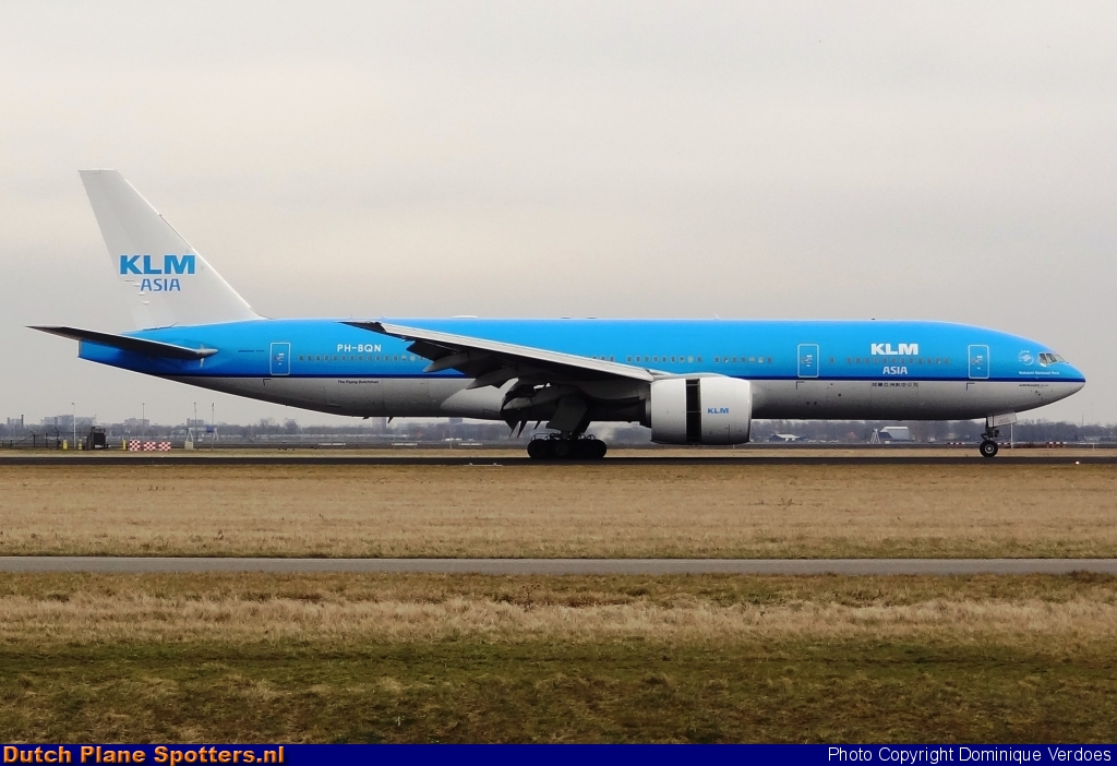 PH-BQN Boeing 777-200 KLM Asia by Dominique Verdoes