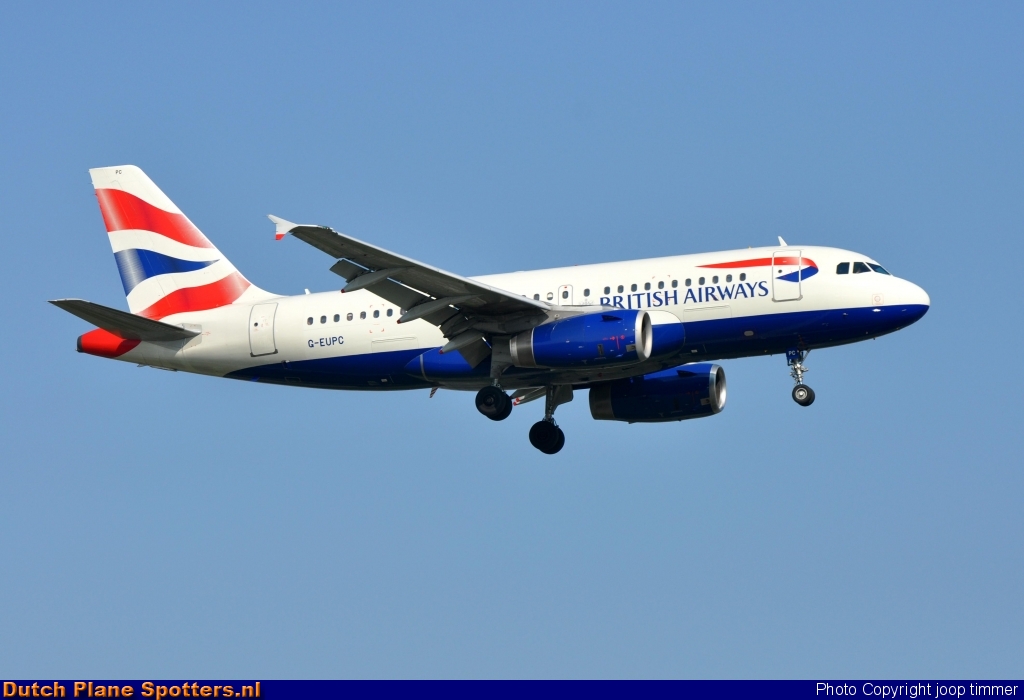 G-EUPC Airbus A319 British Airways by joop timmer
