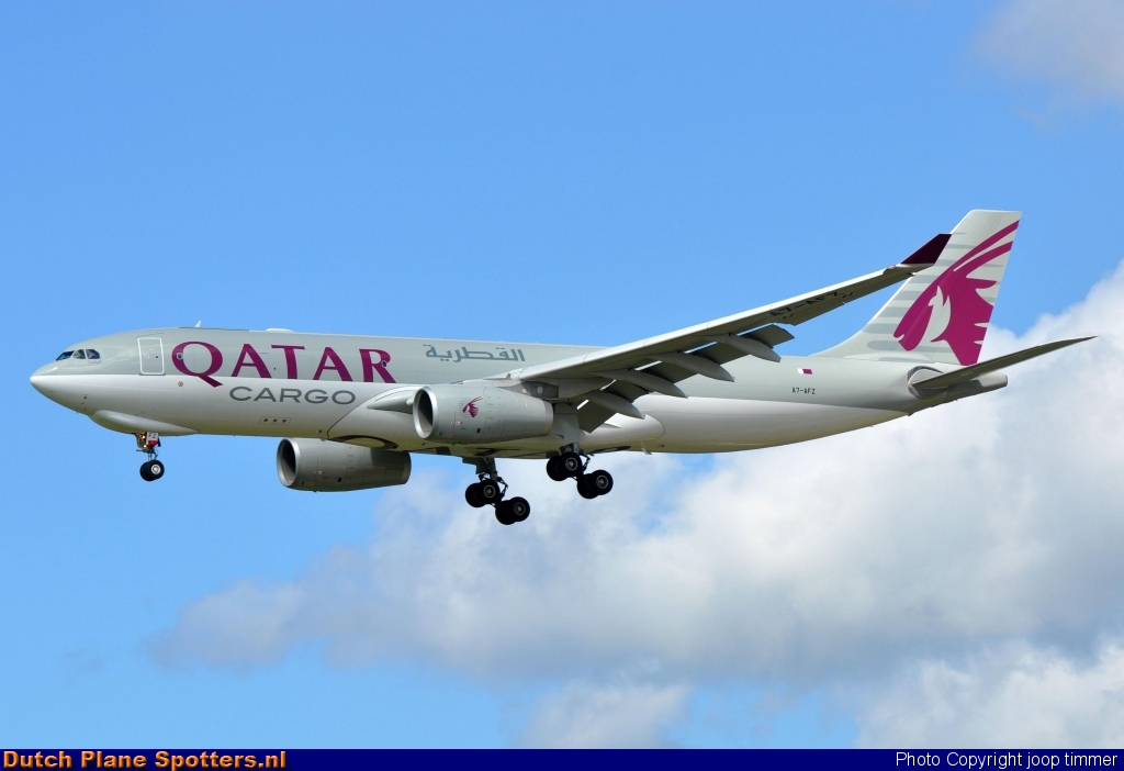 A7-AFZ Airbus A330-200 Qatar Airways Cargo by joop timmer