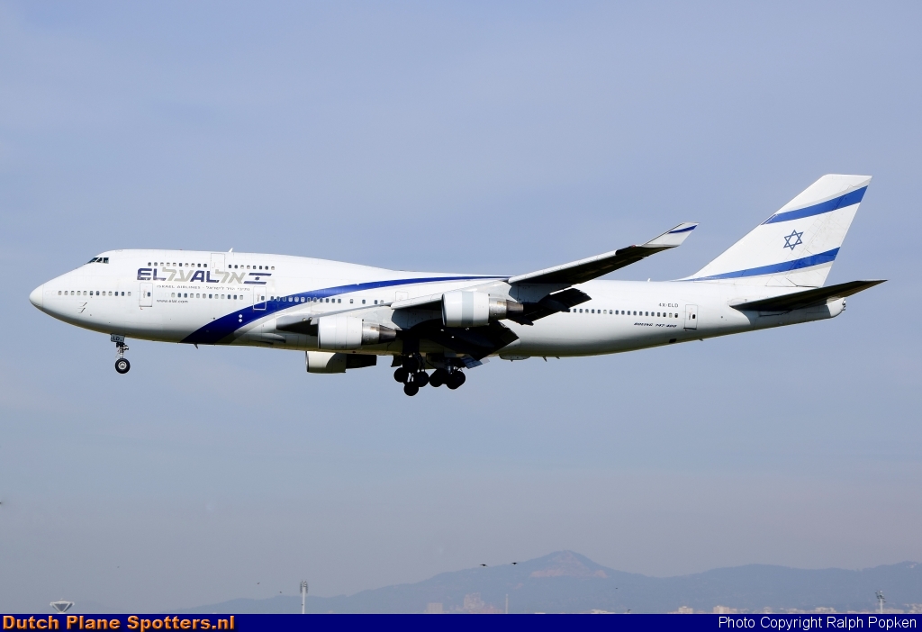 4X-ELD Boeing 747-400 El Al Israel Airlines by Ralph Popken