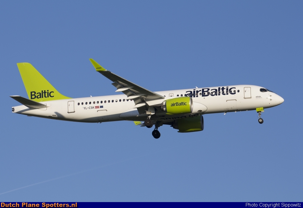 YL-CSK Airbus A220-300 Air Baltic by Sippowitz