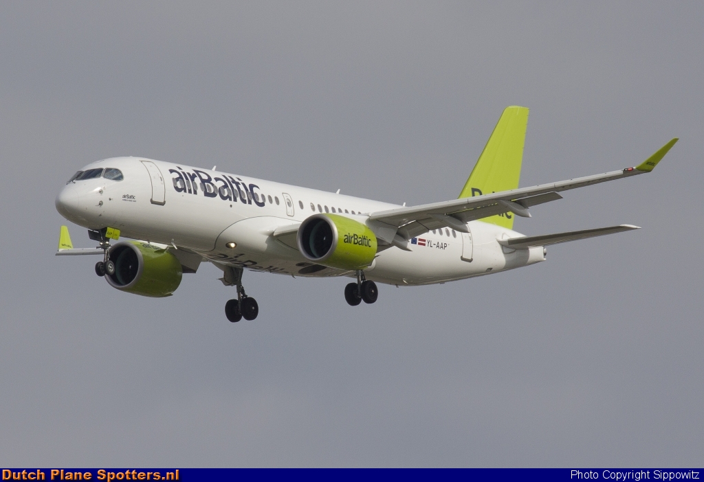 YL-AAP Airbus A220-300 Air Baltic by Sippowitz