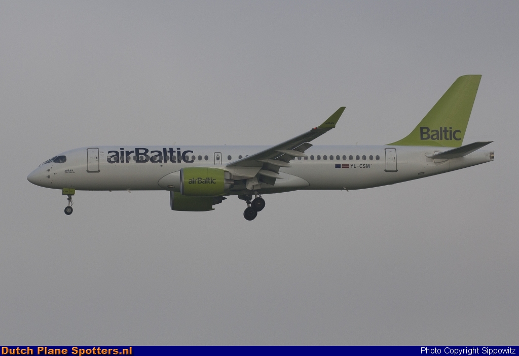 YL-CSM Airbus A220-300 Air Baltic by Sippowitz