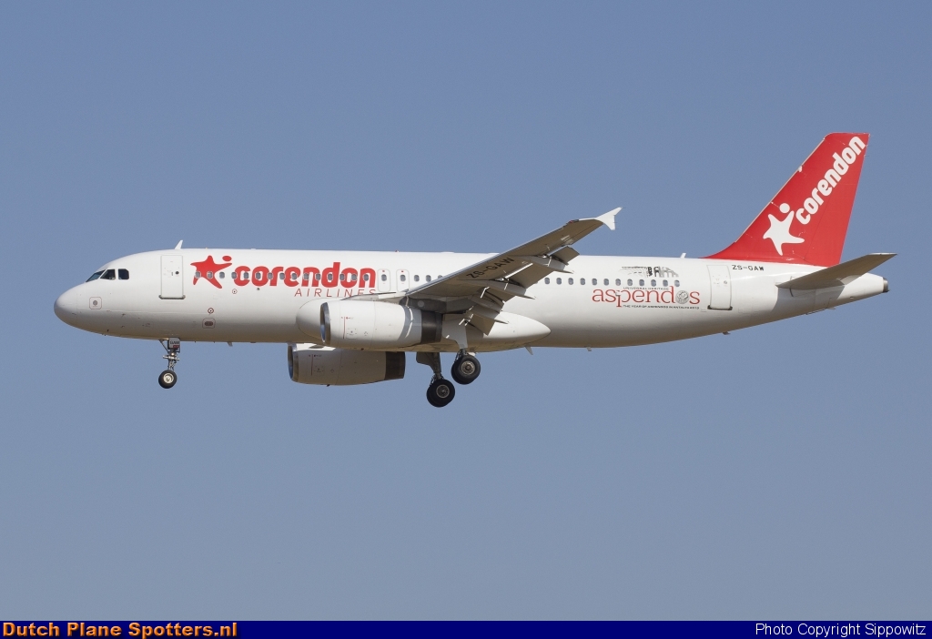 ZS-GAW Airbus A320 Global Aviation (Corendon Airlines) by Sippowitz