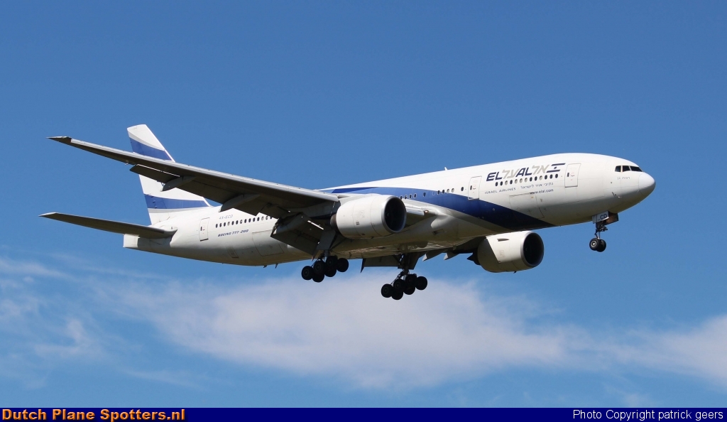 4X-ECD Boeing 777-200 El Al Israel Airlines by patrick geers