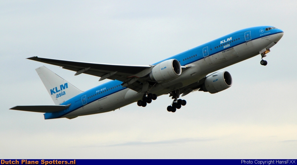PH-BQK Boeing 777-200 KLM Asia by HansFXX