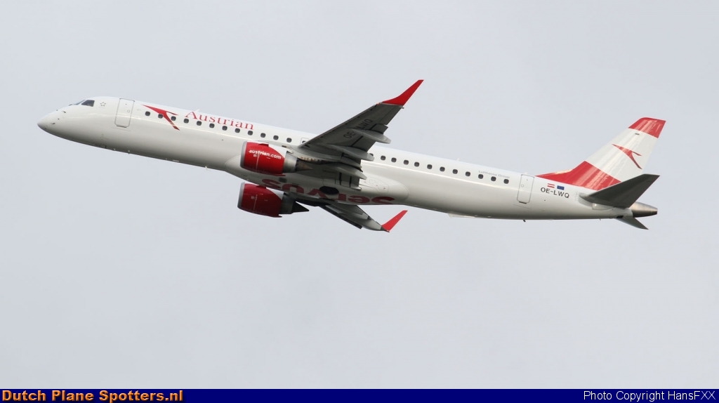 OE-LWQ Embraer 195 Austrian Airlines by HansFXX