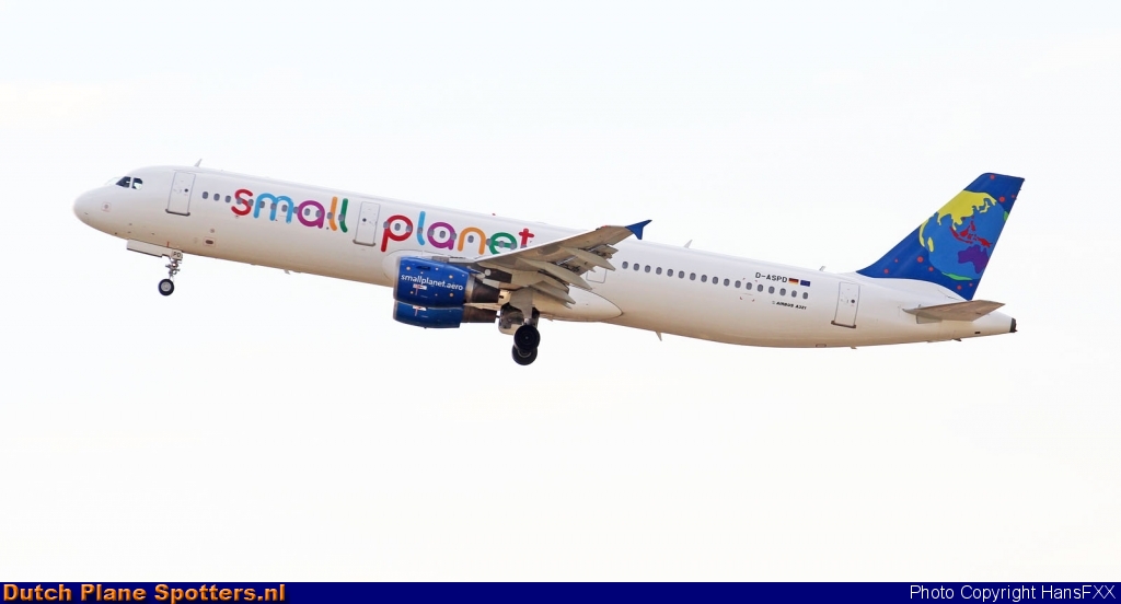 D-ASPD Airbus A321 Small Planet Airlines Germany by HansFXX