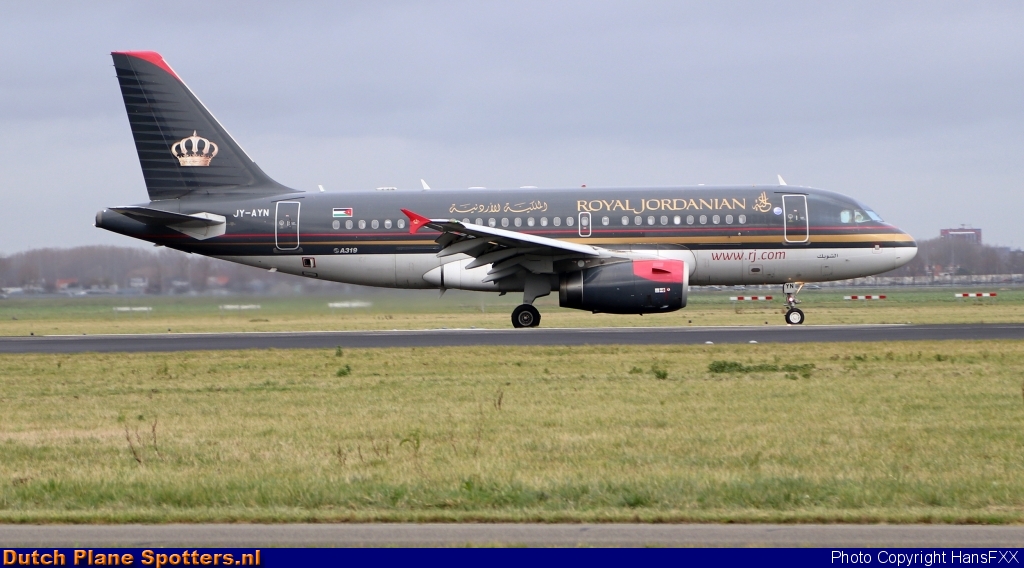 JY-AYN Airbus A319 Royal Jordanian Airlines by HansFXX