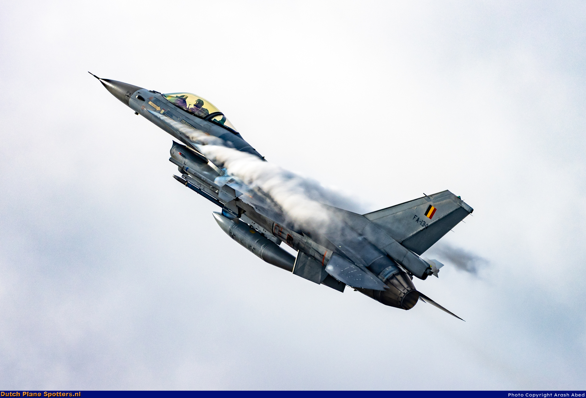 FA-134 General Dynamics F-16 Fighting Falcon MIL - Belgium Air Force by Arash Abed