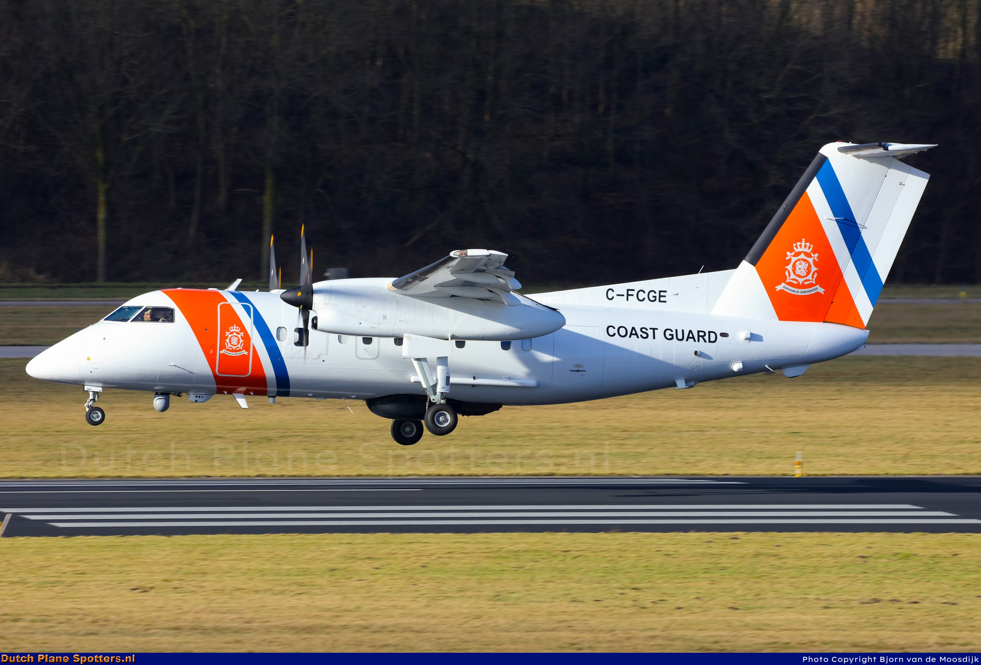 C-FCGE Bombardier Dash 8-100 MIL - Dutch Coast Guard by Bjorn van de Moosdijk
