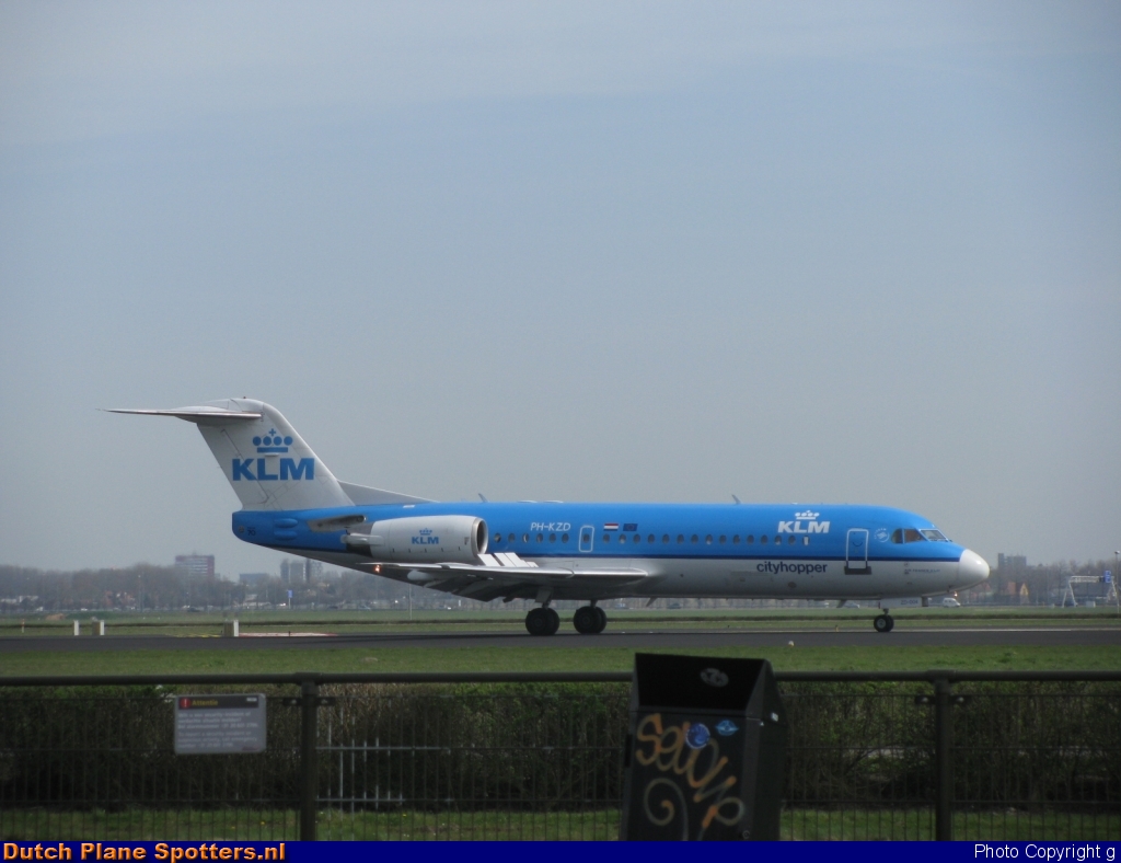 PH-KZD Fokker 70 KLM Cityhopper by g