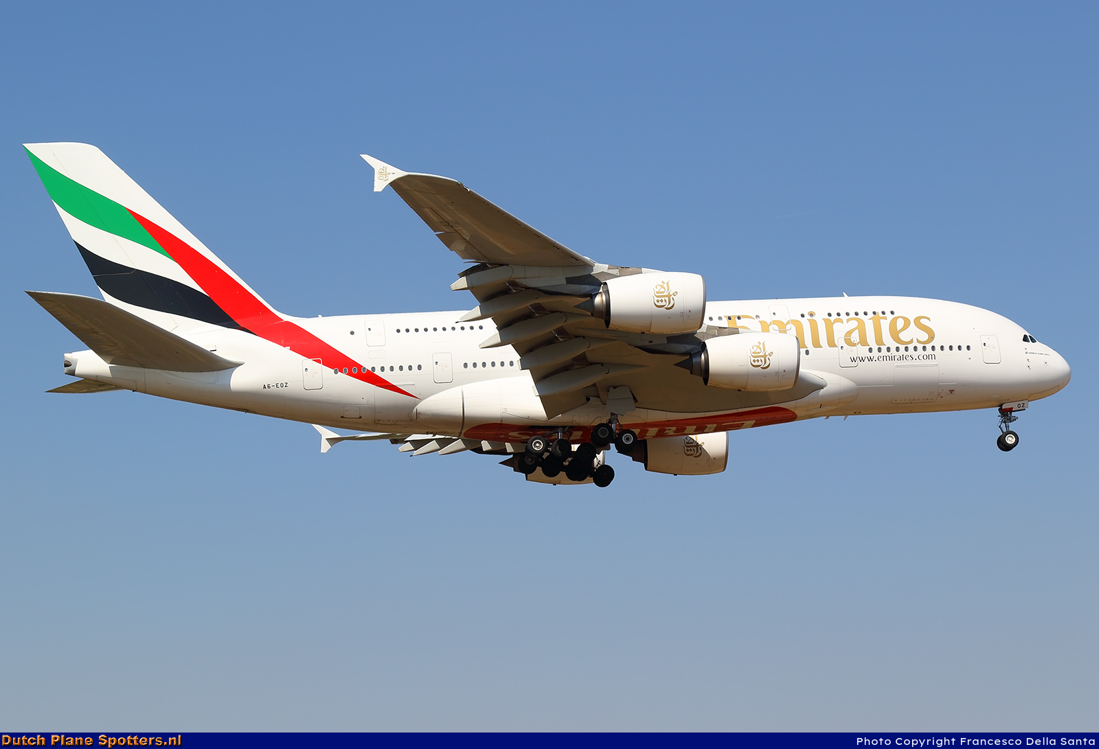 A6-EOZ Airbus A380-800 Emirates by Francesco Della Santa