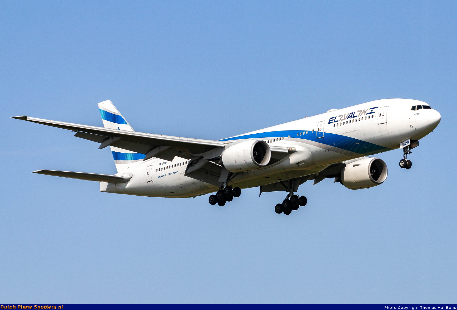 4X-ECB Boeing 777-200 El Al Israel Airlines by Thomas Hai Bons
