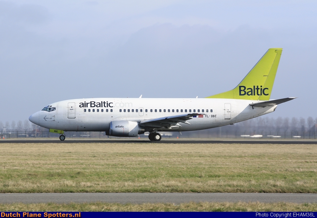 YL-BBE Boeing 737-500 Air Baltic by EHAM36L