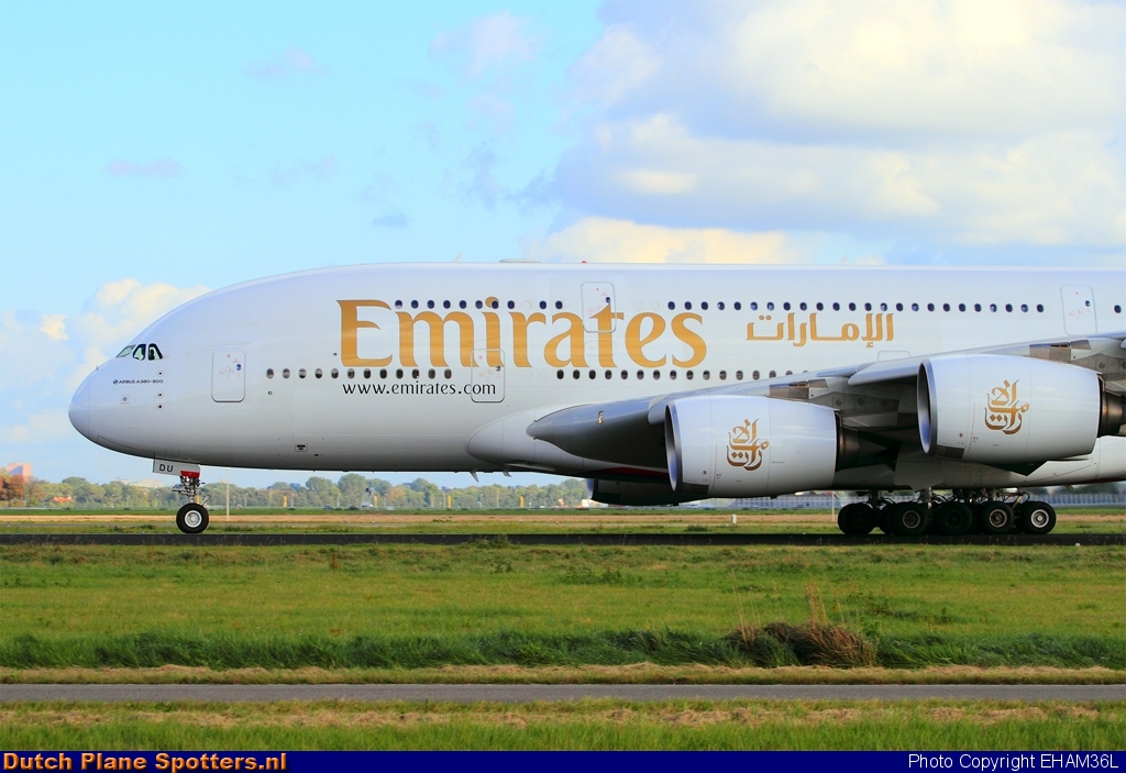 A6-EDU Airbus A380-800 Emirates by EHAM36L