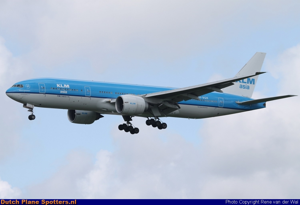 PH-BQK Boeing 777-200 KLM Asia by Rene van der Wal
