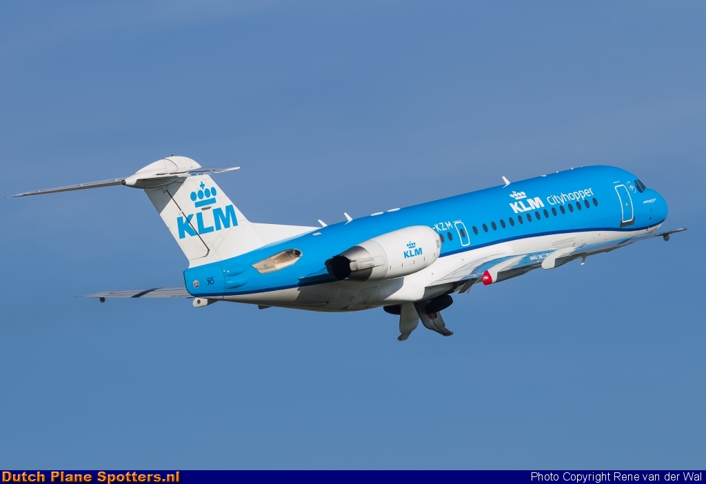 PH-KZM Fokker 70 KLM Cityhopper by Rene van der Wal